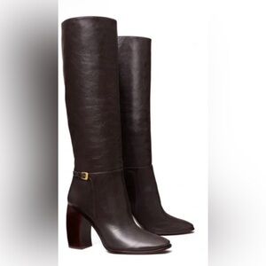 TORY BURCH Women’s Banana Boot Heel Knee High Boots Brown Sz 7.5 brand new!